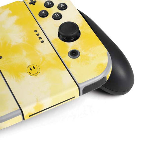 Yellow Tie Die Nintendo Switch OLED (2021) Skin